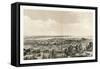 Bird's Eye View of Hamilton, Ontario, Canada, in 1859, Showing Harbor in the Distance-null-Framed Stretched Canvas