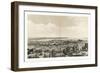 Bird's Eye View of Hamilton, Ontario, Canada, in 1859, Showing Harbor in the Distance-null-Framed Giclee Print