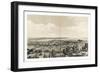 Bird's Eye View of Hamilton, Ontario, Canada, in 1859, Showing Harbor in the Distance-null-Framed Giclee Print