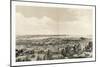 Bird's Eye View of Hamilton, Ontario, Canada, in 1859, Showing Harbor in the Distance-null-Mounted Giclee Print