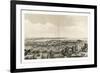 Bird's Eye View of Hamilton, Ontario, Canada, in 1859, Showing Harbor in the Distance-null-Framed Giclee Print