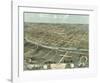 Bird’s Eye View of Iowa City, Iowa, 1868-A^ Ruger-Framed Art Print