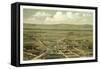Bird's Eye View of Jacksonville and the Rogue River Valley, Oregon, Circa 1883, USA, America-null-Framed Stretched Canvas