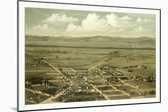 Bird's Eye View of Jacksonville and the Rogue River Valley, Oregon, Circa 1883, USA, America-null-Mounted Giclee Print