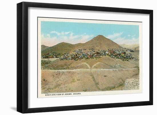 Bird's Eye View of Jerome, Arizona-null-Framed Art Print