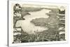 Bird's Eye View of Lake Geneva, Walworth Co., Wis. 1882, USA, America-null-Stretched Canvas