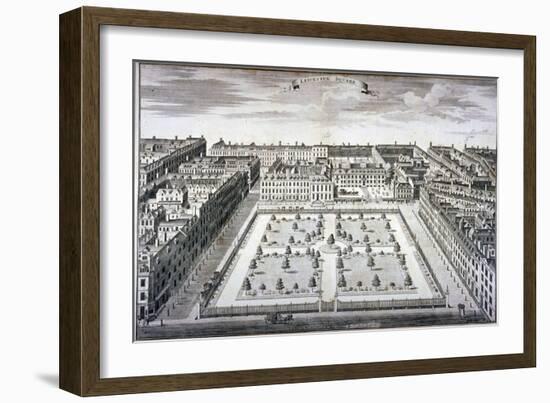 Bird's-Eye View of Leicester Square, Westminster, London, C1750-Sutton Nicholls-Framed Giclee Print