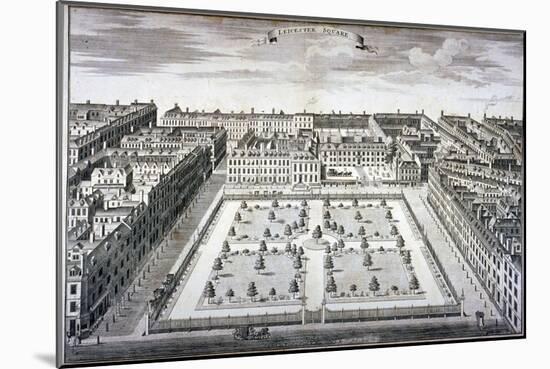 Bird's-Eye View of Leicester Square, Westminster, London, C1750-Sutton Nicholls-Mounted Giclee Print