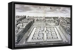 Bird's-Eye View of Leicester Square, Westminster, London, C1750-Sutton Nicholls-Framed Stretched Canvas
