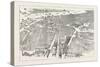 Bird's Eye View of Liverpool, 1885-null-Stretched Canvas