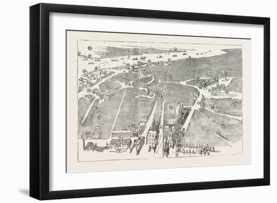 Bird's Eye View of Liverpool, 1885-null-Framed Giclee Print