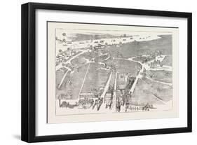 Bird's Eye View of Liverpool, 1885-null-Framed Giclee Print