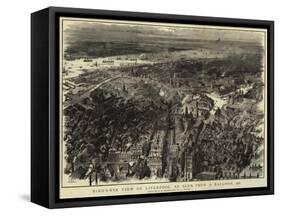 Bird'S-Eye View of Liverpool, as Seen from a Balloon, 1885-Henry William Brewer-Framed Stretched Canvas