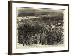 Bird'S-Eye View of Liverpool, as Seen from a Balloon, 1885-Henry William Brewer-Framed Giclee Print