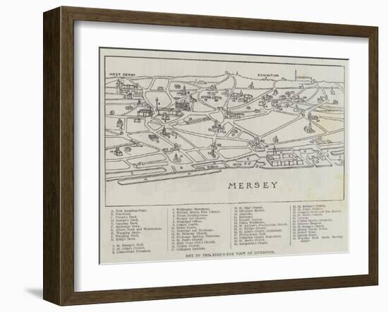 Bird'S-Eye View of Liverpool-null-Framed Giclee Print