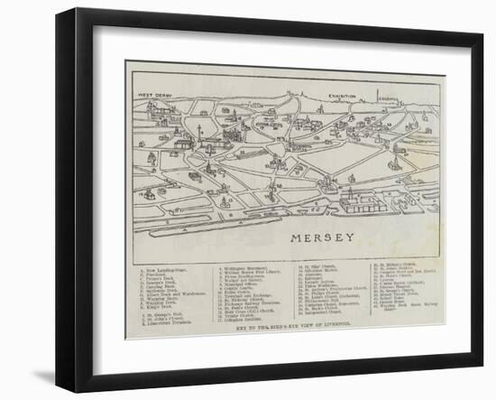 Bird'S-Eye View of Liverpool-null-Framed Giclee Print