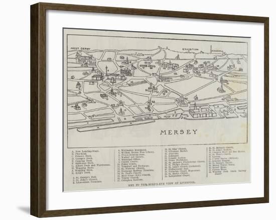 Bird'S-Eye View of Liverpool-null-Framed Giclee Print