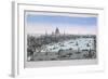 Bird's-Eye View of London from Somerset Gardens, in the City of Westminster, 1760-null-Framed Giclee Print