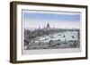 Bird's-Eye View of London from Somerset Gardens, in the City of Westminster, 1760-null-Framed Giclee Print