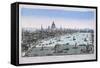 Bird's-Eye View of London from Somerset Gardens, in the City of Westminster, 1760-null-Framed Stretched Canvas