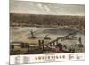 Bird’s Eye View of Louisville, Kentucky, 1876-A^ Ruger-Mounted Giclee Print