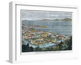 Bird's Eye View of Manilla, Luzon, Philippine Islands, C1880-null-Framed Giclee Print