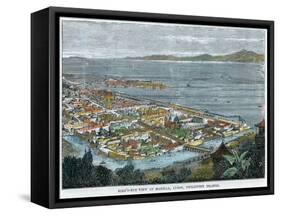 Bird's Eye View of Manilla, Luzon, Philippine Islands, C1880-null-Framed Stretched Canvas