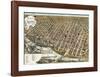 Bird’s Eye View of Minneapolis, Minnesota, 1891-Frank Pezolt-Framed Giclee Print