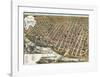 Bird’s Eye View of Minneapolis, Minnesota, 1891-Frank Pezolt-Framed Giclee Print