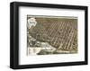 Bird’s Eye View of Minneapolis, Minnesota, 1891-Frank Pezolt-Framed Art Print