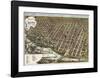 Bird’s Eye View of Minneapolis, Minnesota, 1891-Frank Pezolt-Framed Art Print