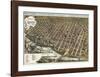 Bird’s Eye View of Minneapolis, Minnesota, 1891-Frank Pezolt-Framed Art Print