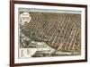 Bird’s Eye View of Minneapolis, Minnesota, 1891-Frank Pezolt-Framed Art Print