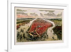 Bird'S-Eye View of New York and Environs-John Bachman-Framed Giclee Print