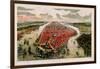 Bird'S-Eye View of New York and Environs-John Bachman-Framed Giclee Print