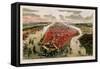 Bird'S-Eye View of New York and Environs-John Bachman-Framed Stretched Canvas