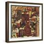 "Bird's-Eye View of New York City," August 17, 1946-John Falter-Framed Giclee Print