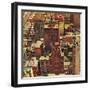 "Bird's-Eye View of New York City," August 17, 1946-John Falter-Framed Giclee Print