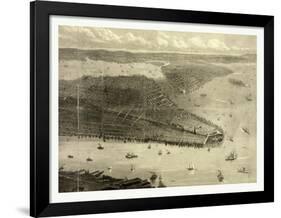 Bird's Eye View of New York City-null-Framed Giclee Print