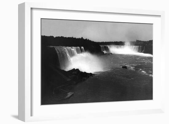 Bird's-Eye View of Niagara Falls-George Barker-Framed Art Print