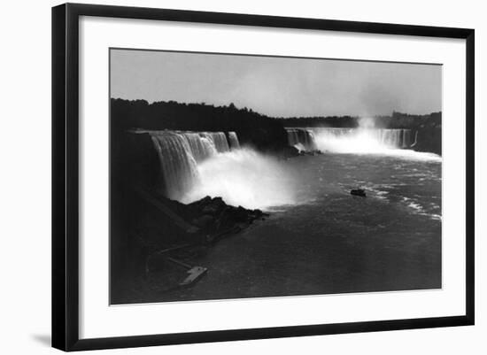 Bird's-Eye View of Niagara Falls-George Barker-Framed Art Print