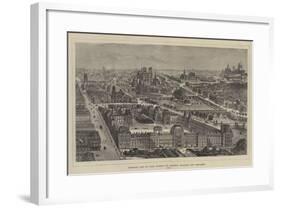 Bird'S-Eye View of Paris, Showing the Principal Buildings Now Destroyed-Henry William Brewer-Framed Giclee Print