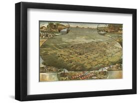 Bird’s Eye View of Phoenix, Arizona, 1885-C^J^ Dyer-Framed Art Print