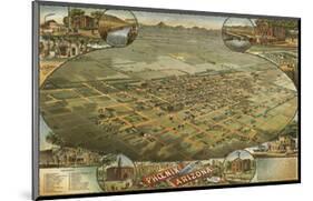 Bird’s Eye View of Phoenix, Arizona, 1885-C^J^ Dyer-Mounted Art Print