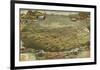 Bird’s Eye View of Phoenix, Arizona, 1885-C^J^ Dyer-Framed Giclee Print