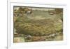 Bird’s Eye View of Phoenix, Arizona, 1885-C^J^ Dyer-Framed Giclee Print