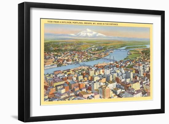 Bird's Eye View of Portland, Oregon-null-Framed Art Print