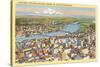 Bird's Eye View of Portland, Oregon-null-Stretched Canvas