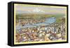 Bird's Eye View of Portland, Oregon-null-Framed Stretched Canvas