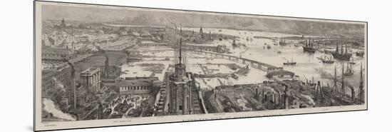 Bird'S-Eye View of Portsmouth Harbour-Henry William Brewer-Mounted Premium Giclee Print